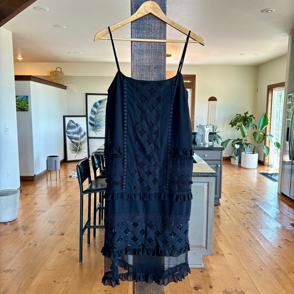 TWIN-SET Scee Elegant Black Dress with Embroidery - Picture 1 of 17
